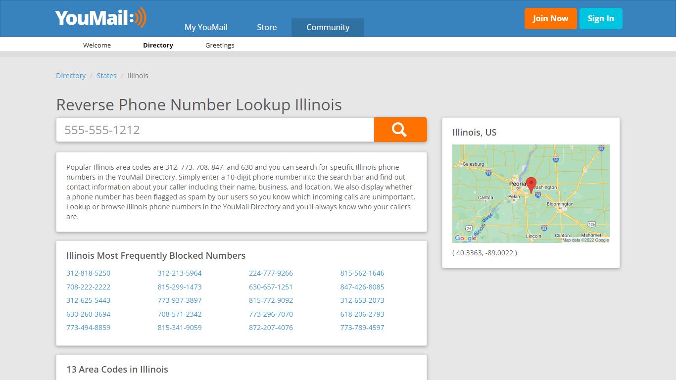 Illinois Phone Numbers - Reverse Phone Number Lookup IL - YouMail